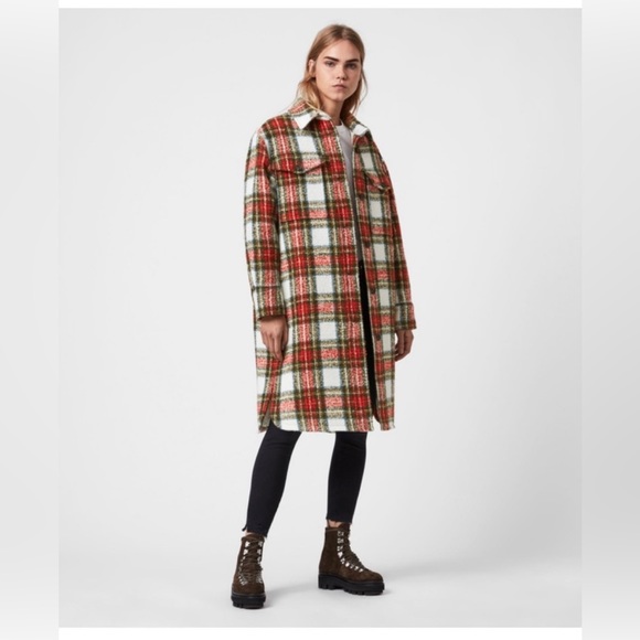 NWT Allsaints Nia Check Coat - Picture 3 of 10